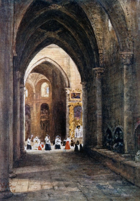 Orense, Katedralde (renkli taş) by William Wiehe Collins