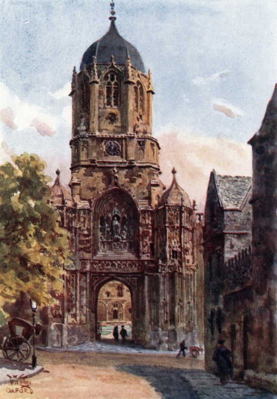 Oxford, Christchurch Gateway (renkli taş) by William Wiehe Collins
