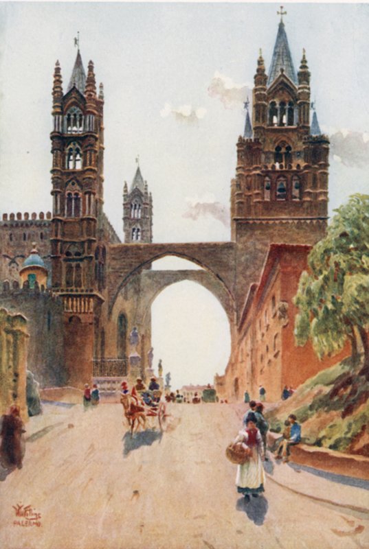 Palermo. Katedral (renkli taş) by William Wiehe Collins