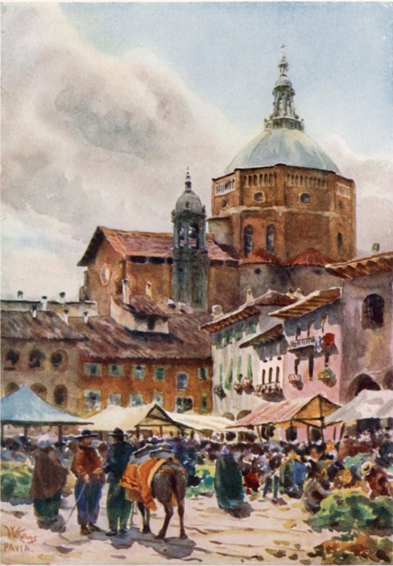 pavia. Katedral (renkli taş) by William Wiehe Collins