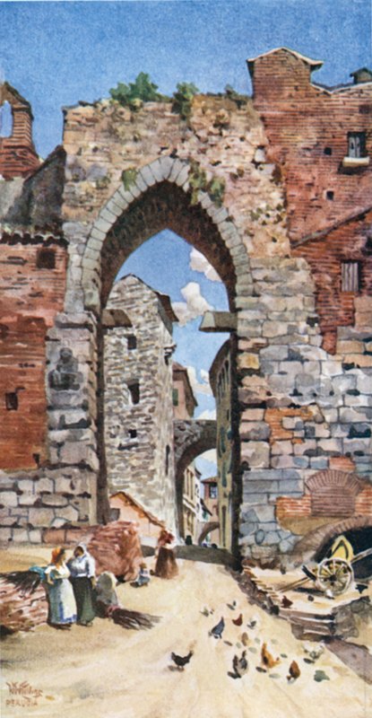 Perugia. Porta Susanna (renkli taş) by William Wiehe Collins