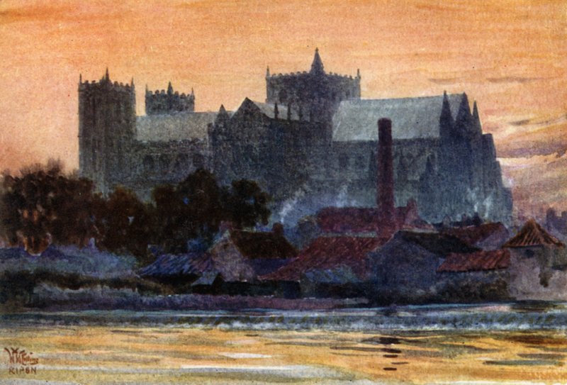 Ripon, Katedral (renkli taş) by William Wiehe Collins