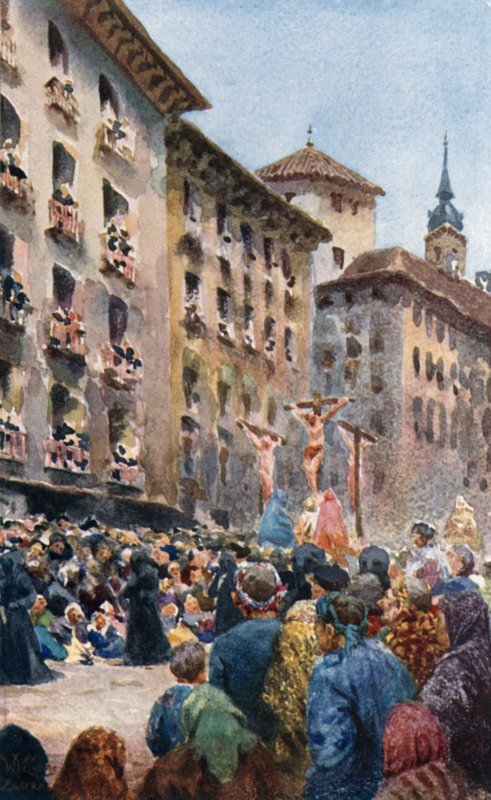 Saragossa, Paskalya Alayı (renkli taş) by William Wiehe Collins