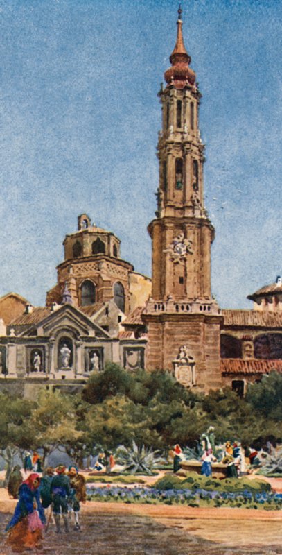 Saragossa, La Seo (renkli taş) by William Wiehe Collins