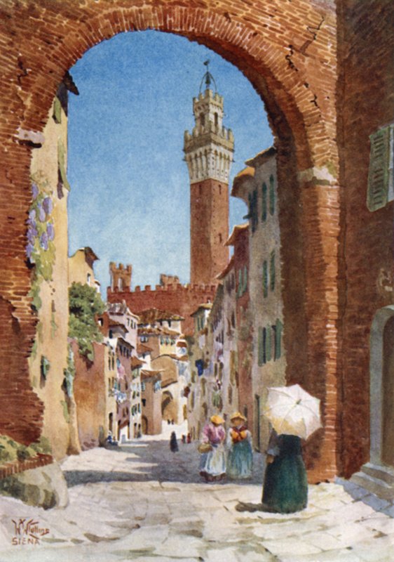 Siena. Katedralin içi (renkli taş) by William Wiehe Collins