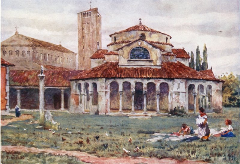 Torcello. Sta Fosca ve Katedral (renkli taş) by William Wiehe Collins