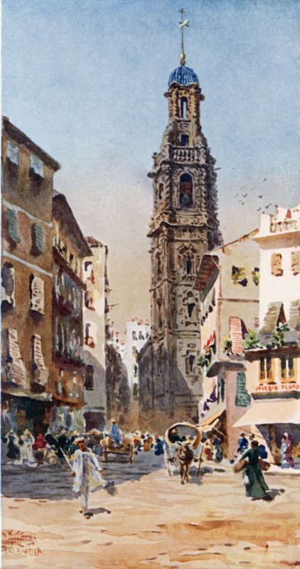 Valencia, San Pablo (renkli taş) by William Wiehe Collins