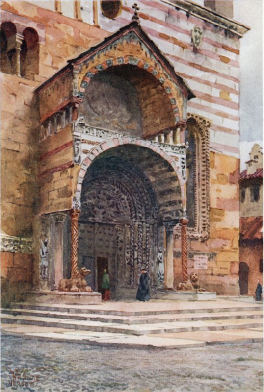 Verona. Katedralin Sundurması (renkli taş) by William Wiehe Collins
