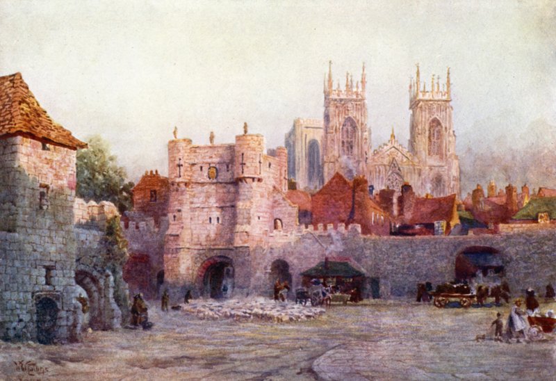 York, Botham Bar (Siyah Litho) by William Wiehe Collins
