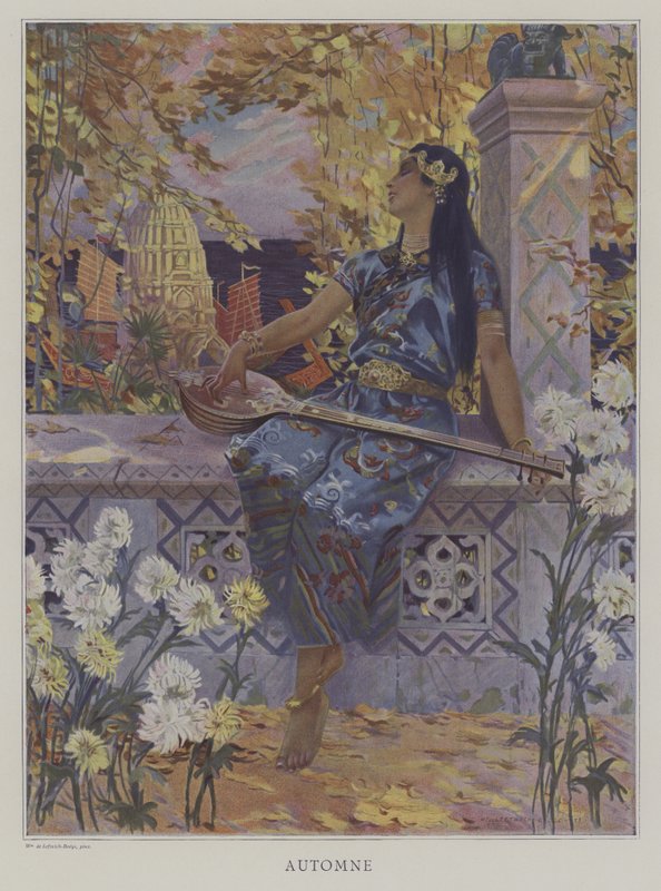 Sonbahar (Renkli lito) by William de Leftwich (after) Dodge