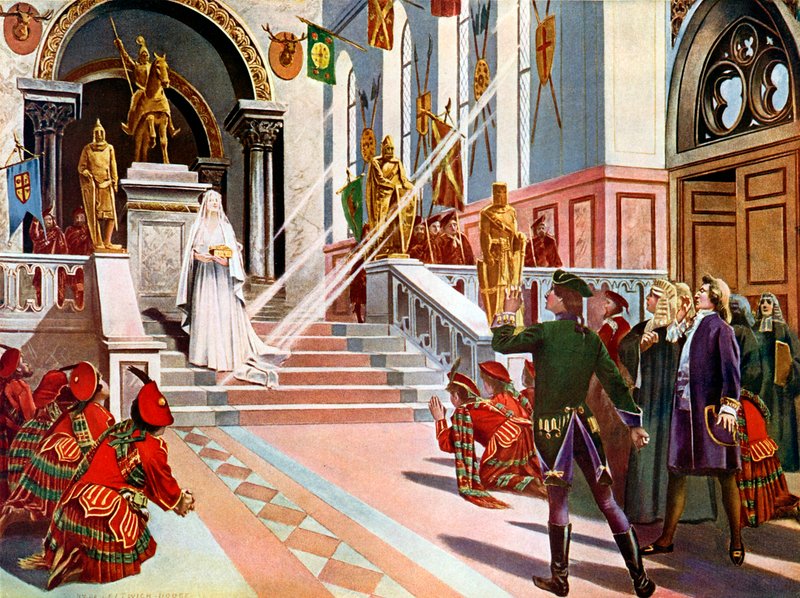 La Dame Blanche Beyaz Kadın, Son Perde ve sahne by William de Leftwich Dodge