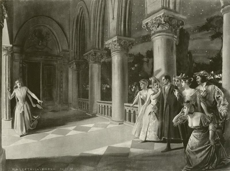 Lucia di Lammermoor, III. Perde vi sahnesi (gravür) by William de Leftwich Dodge