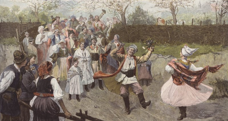 Polonyalı Köylü Düğünü by Wincenty Wodzinowsky
