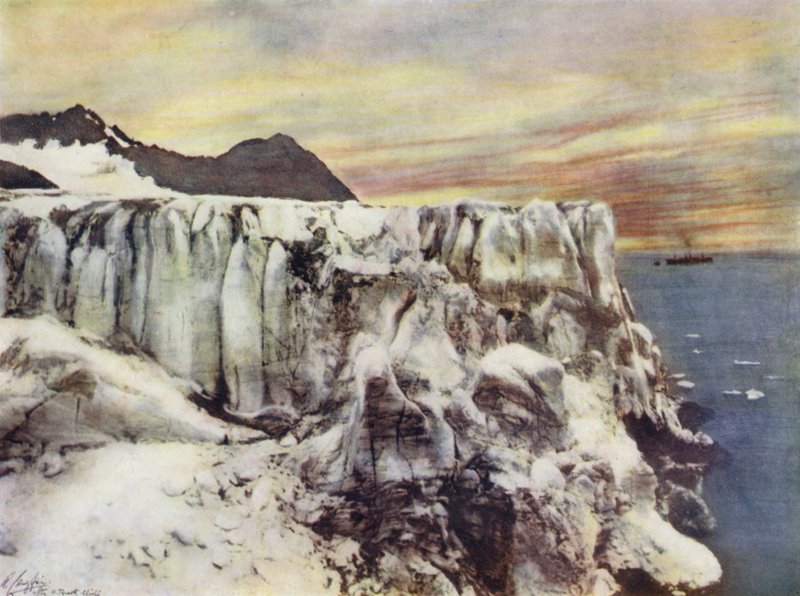 Spitzbergen, Kayalık Sahilden Bir Görünüm by after A. Langfier