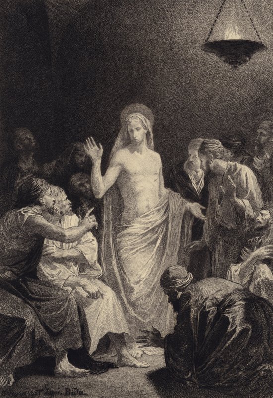 İsa öğrencilerine görünüyor by after Albert Robida