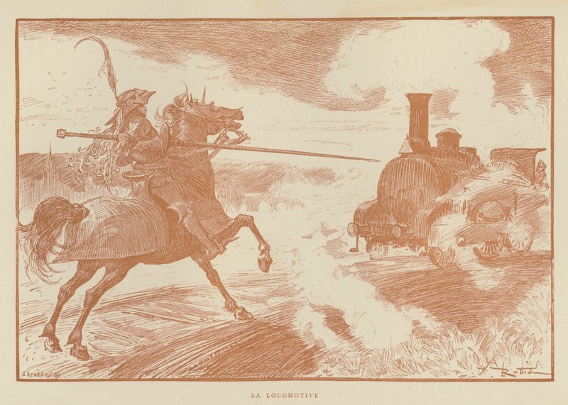 Lokomotif by after Albert Robida