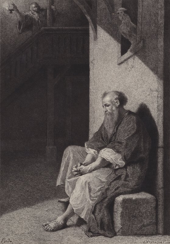 Peters Tövbe by after Albert Robida