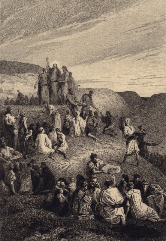 Somunların ve Balıkların Mucizesi by after Albert Robida