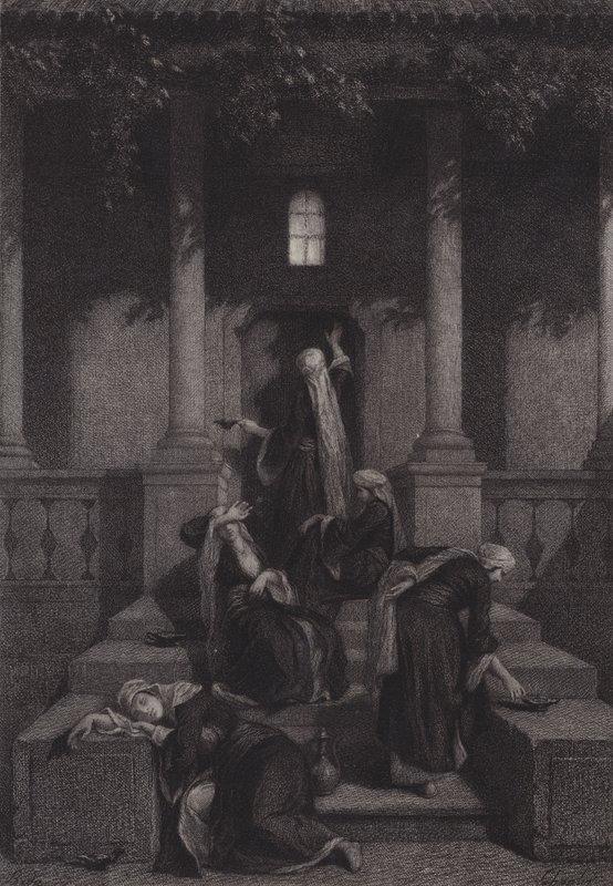 Bilge ve Aptal Bakireler by after Albert Robida