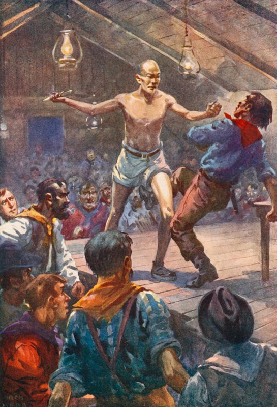 Sağ kol iğneyi vurdu ve bıçağı yakaladı, uçtu by after Archibald Bertram Webb