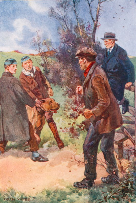 Adam rahatsız edici bir kahkahayla geri çekildi, gözleri hâlâ köpeğe sabitlenmişti. by after Archibald Bertram Webb