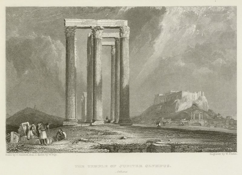 Jüpiter Olympus Tapınağı, Atina by after C. Stanfield