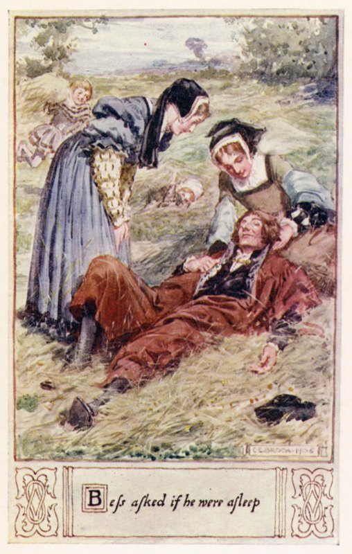 Bess uykuda olup olmadığını sordu. by after Charles Edmund Brock