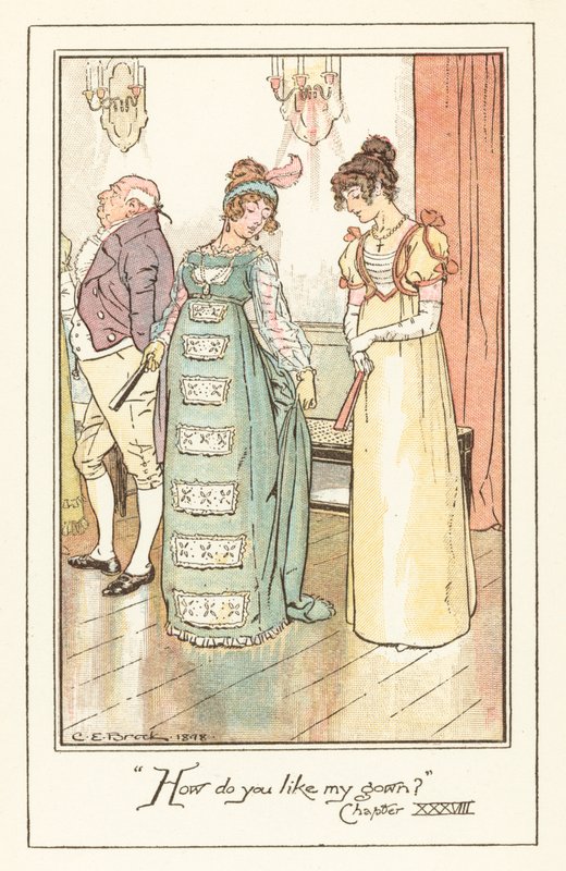 Jane Austens Emma için İllüstrasyon by after Charles Edmund Brock