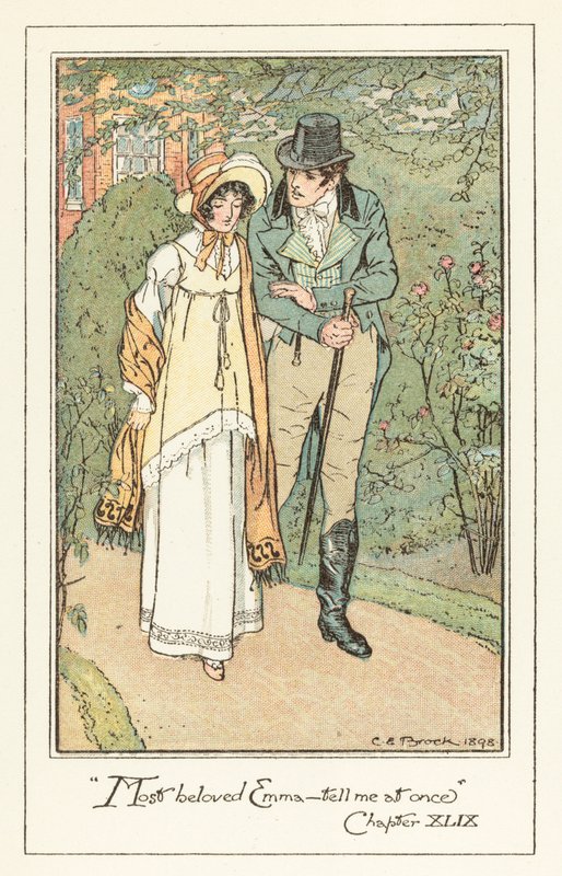 Jane Austens Emma için İllüstrasyon by after Charles Edmund Brock