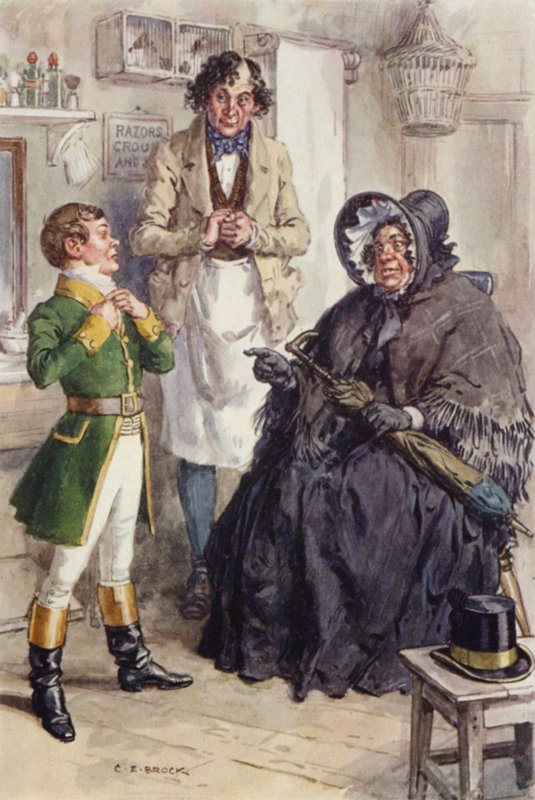 Martin Chuzzlewit için çizim by after Charles Edmund Brock