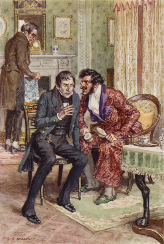 Martin Chuzzlewit için illüstrasyon by after Charles Edmund Brock