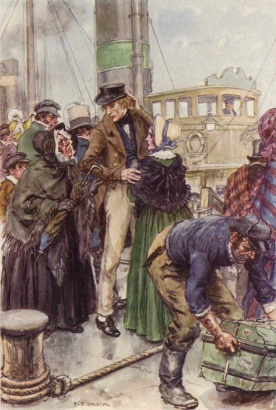 Martin Chuzzlewit için illüstrasyon by after Charles Edmund Brock