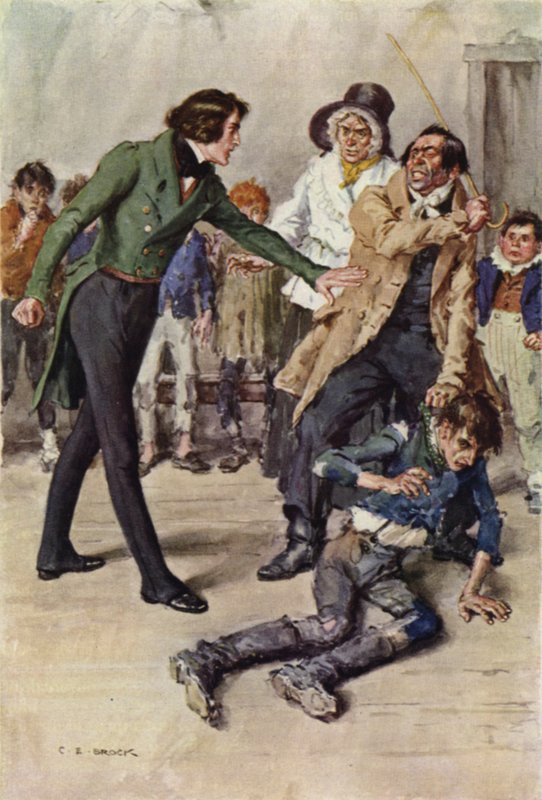 Nicholas Nickleby için İllüstrasyon by after Charles Edmund Brock