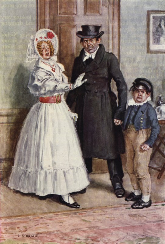 Nicholas Nickleby için İllüstrasyon by after Charles Edmund Brock