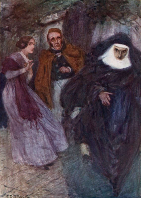 Lucy Snowe ve Paul Emanuel Okul Bahçesinde by after Charles Edmund Brock