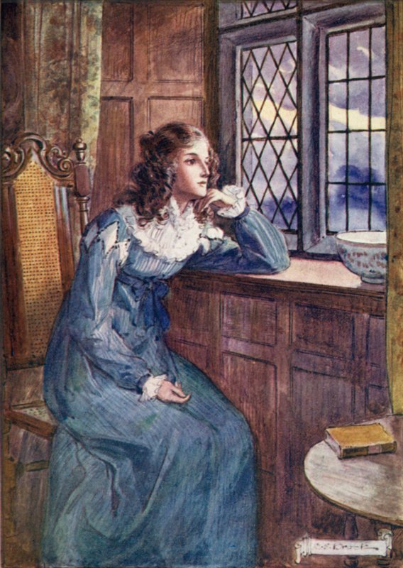 Penceredeki Shirley by after Charles Edmund Brock