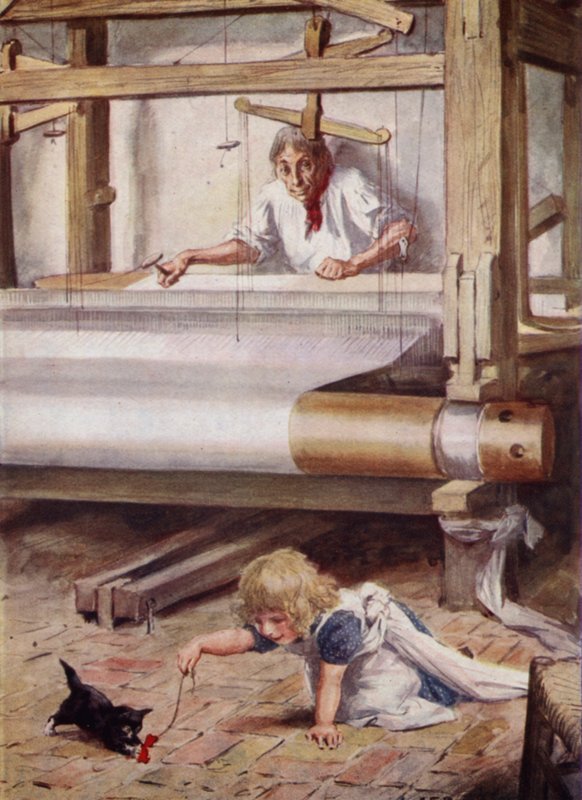 Silas Marner dokuma tezgahında by after Charles Edmund Brock