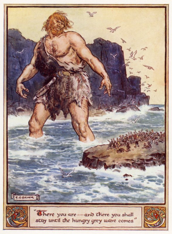 İşte oradasın ve aç gri dalga gelene kadar orada kalacaksın by after Charles Edmund Brock