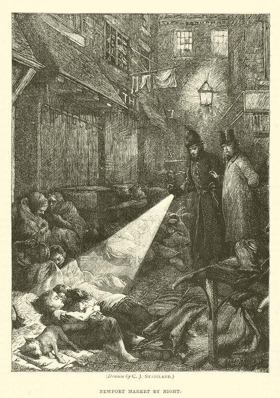 Geceleri Newport Pazarı by after Charles J. Staniland