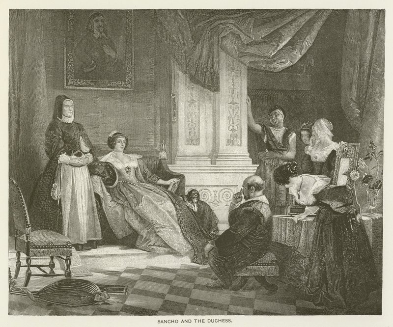 Sancho ve Düşes by after Charles Robert Leslie