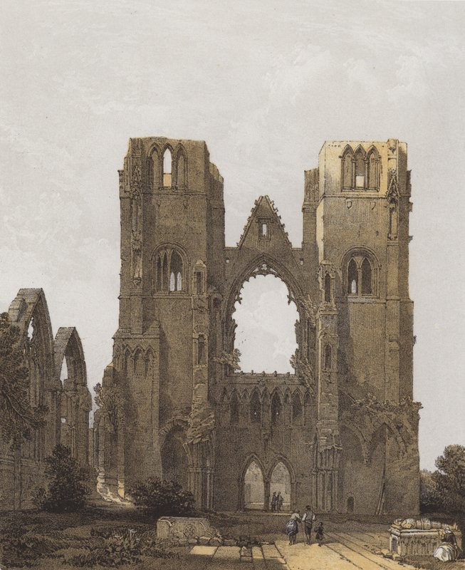 Elgin Katedrali (chromolitho) by after David Roberts