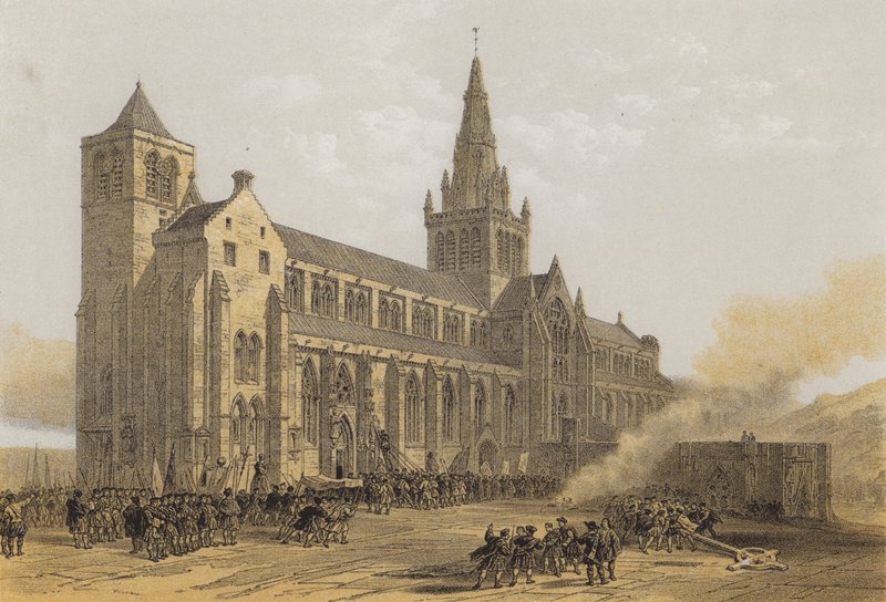 Glasgow (St Mungos) Katedrali, Dış (chromolitho) by after David Roberts