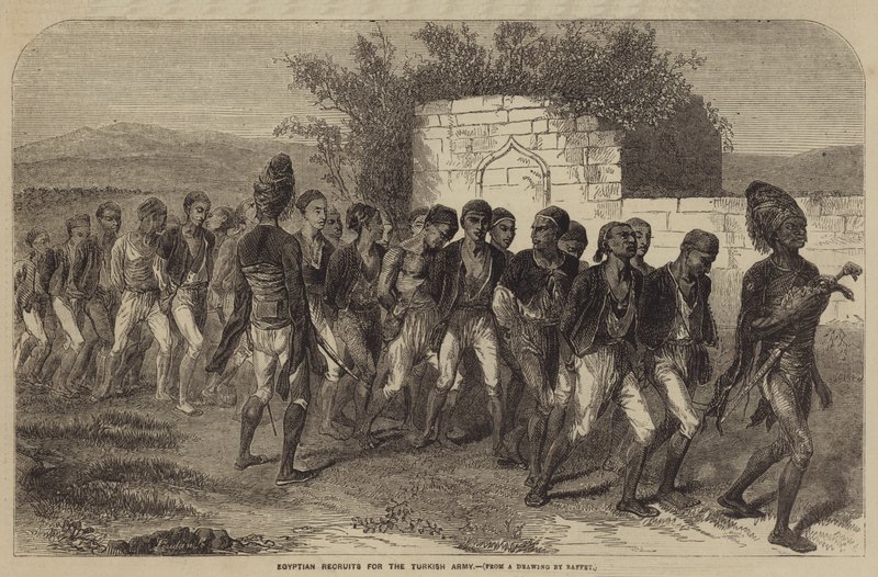 Türk Ordusu için Mısırlı Askerler by after Denis Auguste Marie Raffet