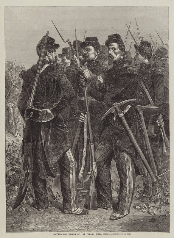 Fransız Ordusunun İstihbaratçıları ve Madenciler by after Denis Auguste Marie Raffet