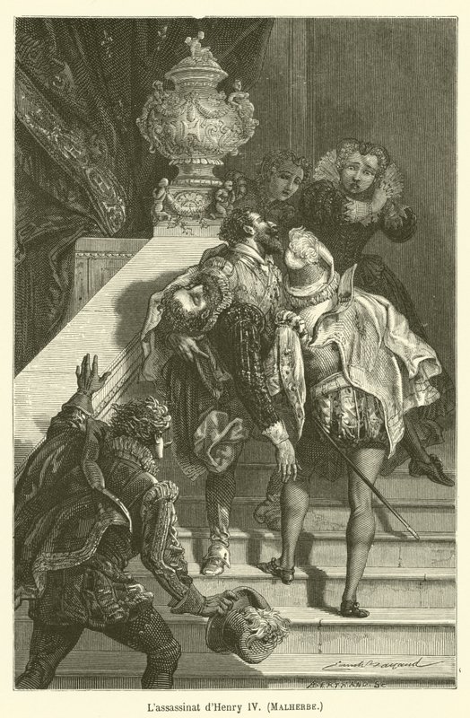 Lassassinat dHenry IV, Malherbe by after Emile Antoine Bayard