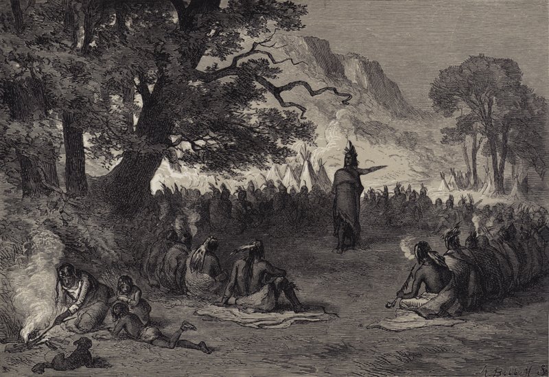 Konseyde Pontiac by after Felix Octavius Carr Darley
