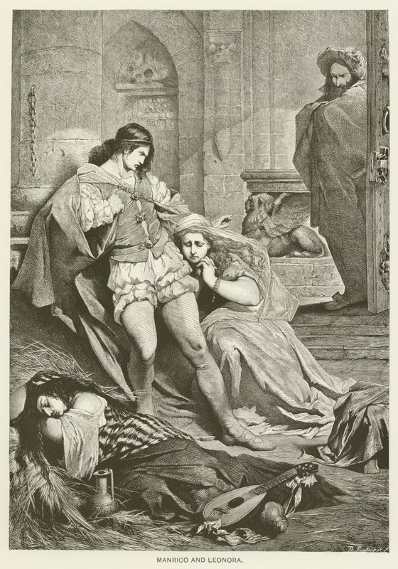 Manrico ve Leonora by after Ferdinand Keller