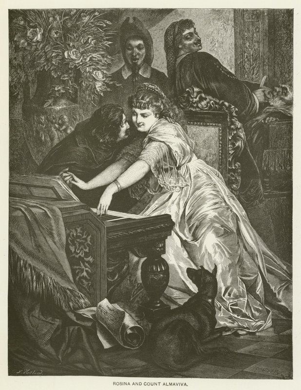 Rosina ve Kont Almaviva by after Ferdinand Keller