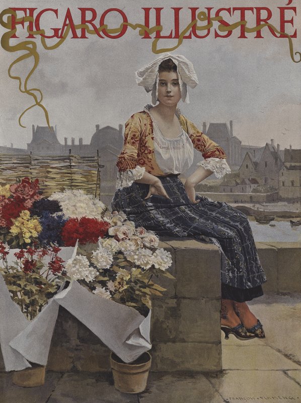 Geçen Yüzyılda Çiçek Satıcısı by after Francois Flameng