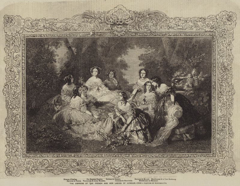 Fransız İmparatoriçesi ve Onur Hanımları by after Franz Xaver Winterhalter